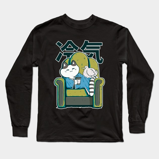 sleepy cat Long Sleeve T-Shirt by ArtStopCreative